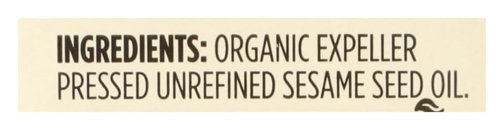 365 by Whole Foods Market Organic Sesame Seed Oil label close-up highlights organic quality