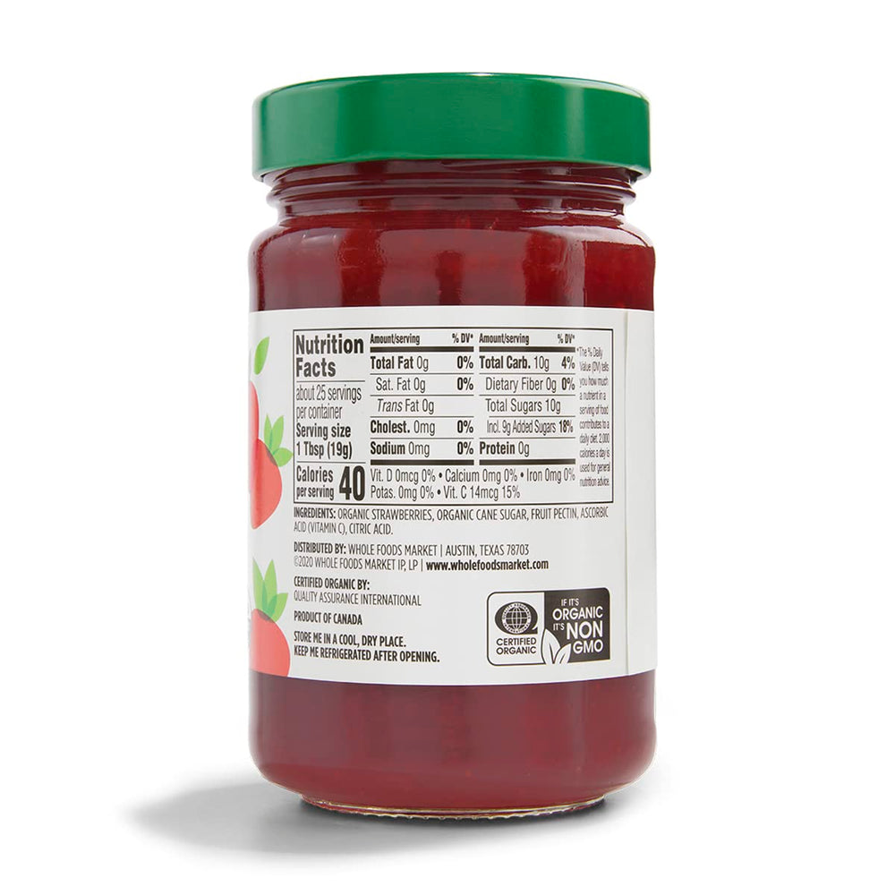 365 by Whole Foods Market Organic Strawberry Fruit Spread on toast, perfect breakfast.