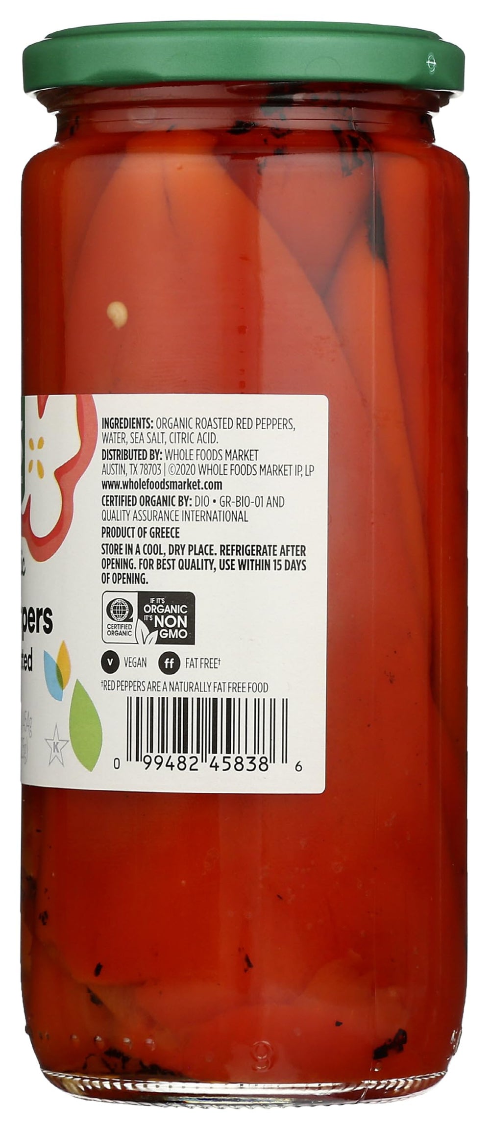 Silky roasted peppers spread from 365 by Whole Foods Market on toast.