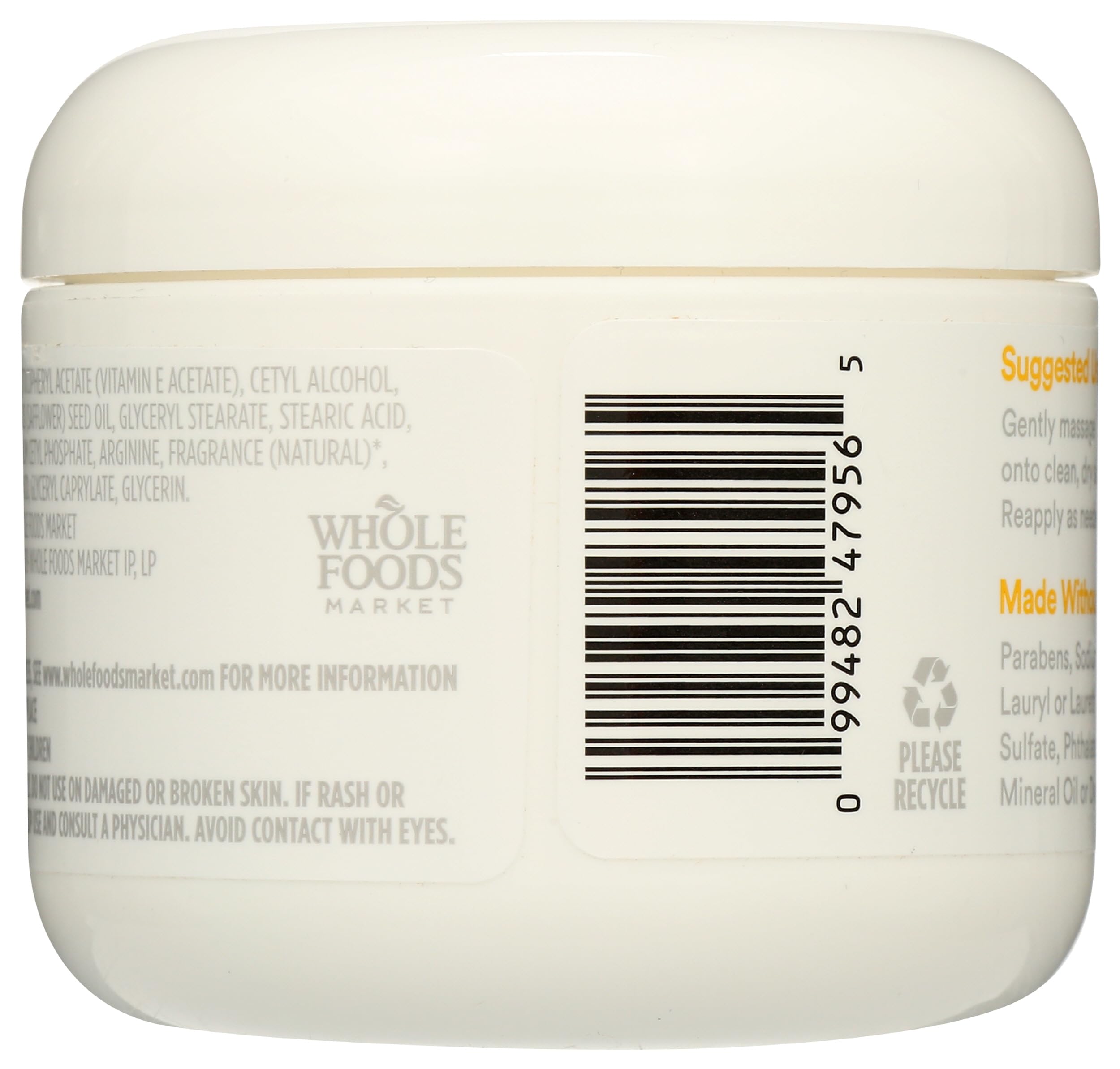 365 Vitamin E Cream jar texture shot, rich moisturizer for deep hydration.