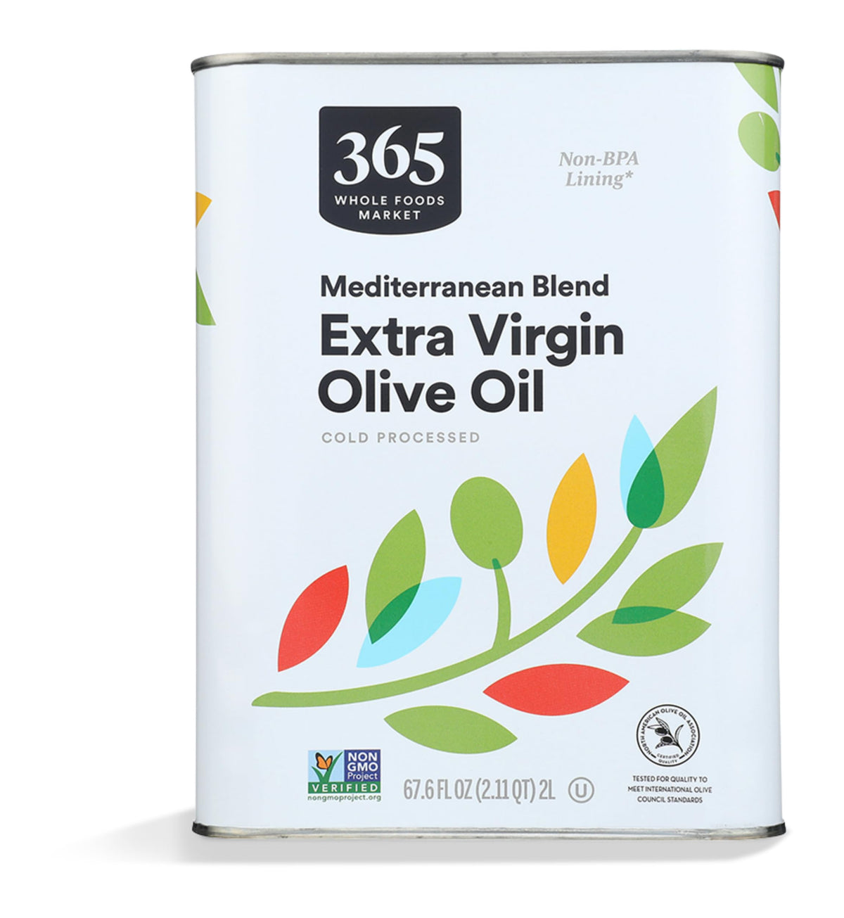 365 by Whole Foods Mediterranean Blend olive oil bottle – versatile cooking and finishing