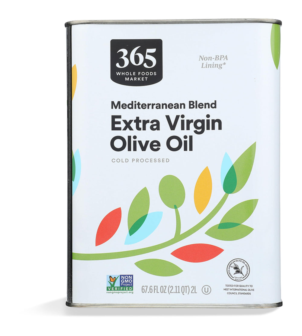 365 by Whole Foods Mediterranean Blend olive oil on a cooking dish – enhances flavor