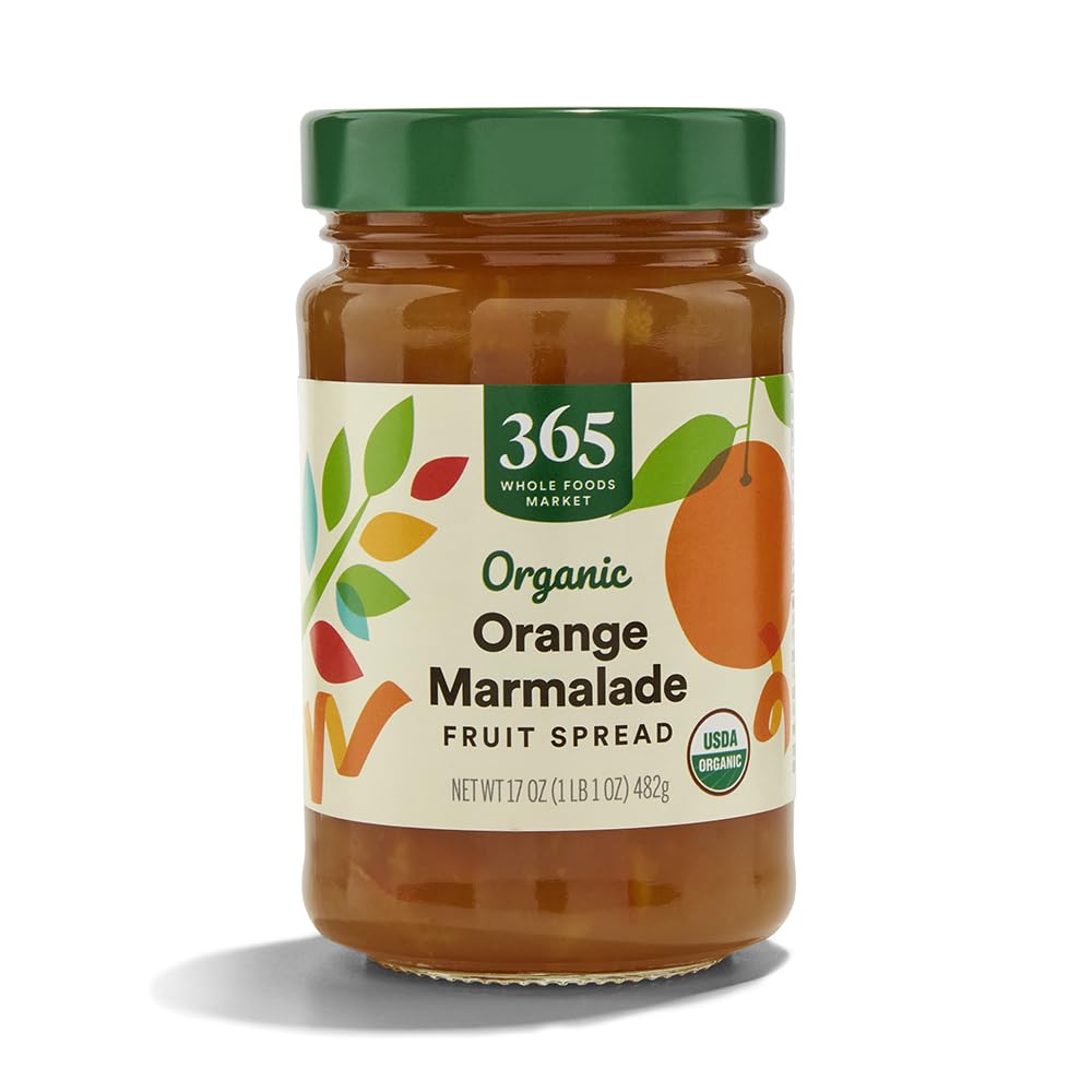 365 by Whole Foods Market orange marmalade jar closeup showing vibrant citrus flavor for toast
