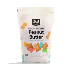 365 by Whole Foods Market peanut butter pretzel nuggets pack front for on-the-go snacking