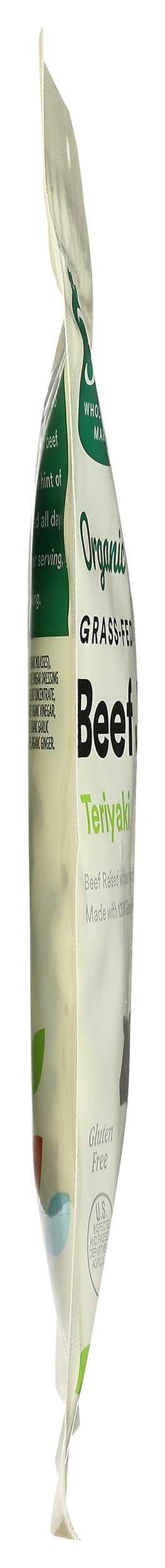 Ingredients label highlighting organic soy sauce and spices