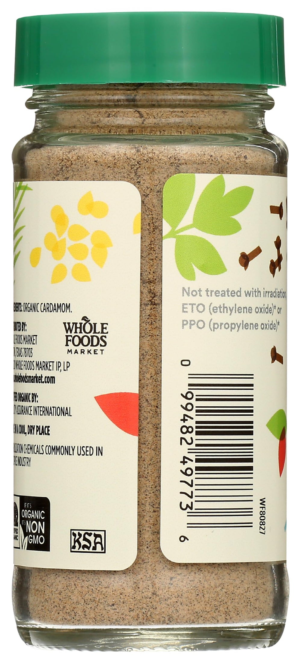 365 by Whole Foods Market cardamom powder jar on kitchen shelf highlighting premium aroma