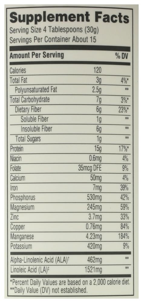365 hemp protein powder ingredients label highlights non-GMO status