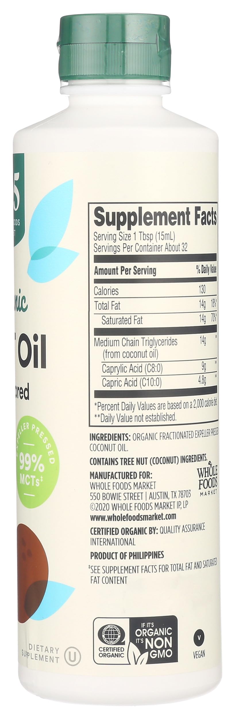 365 by Whole Foods Market MCT Oil in smoothie for unflavored blending