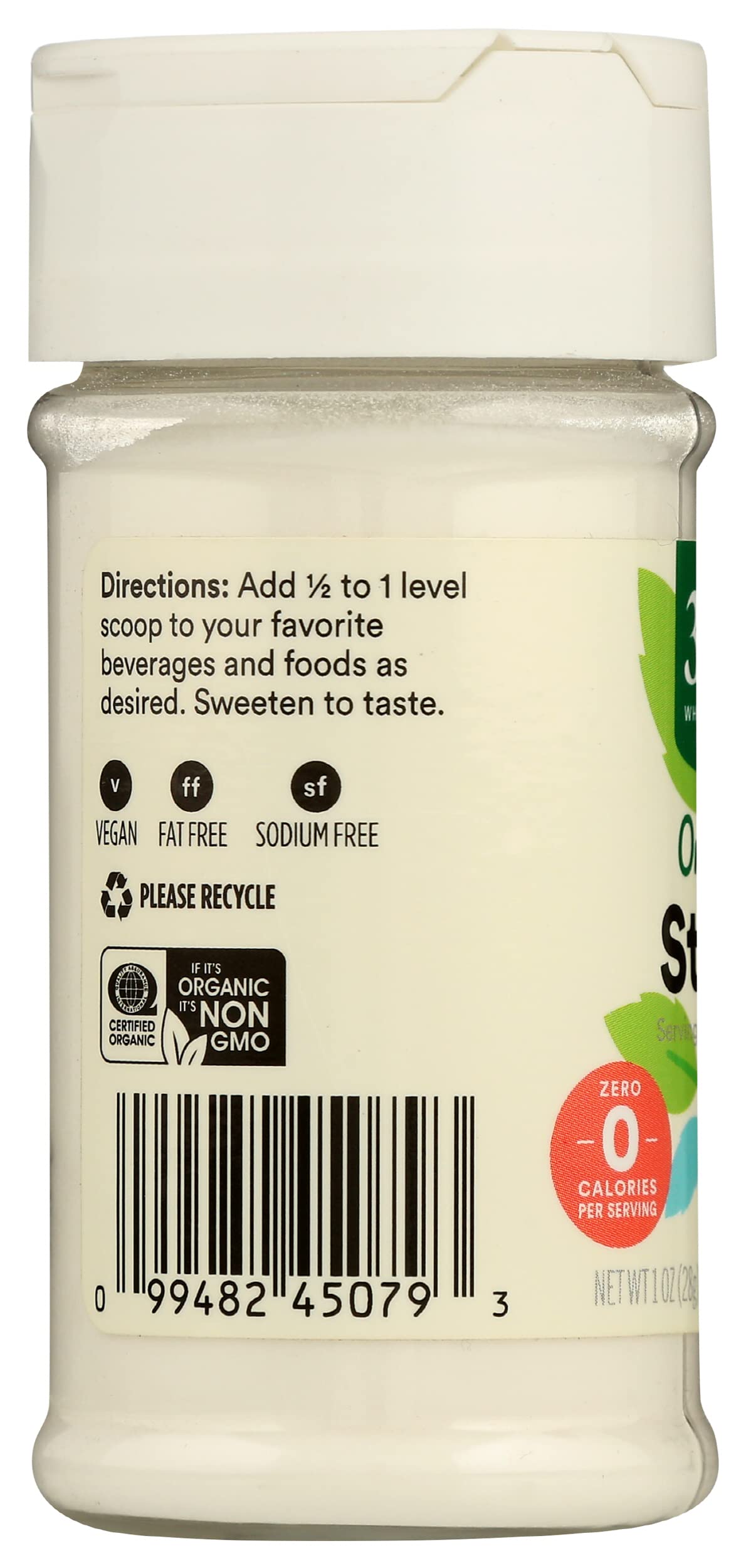 365 by Whole Foods Market stevia serving scoop included for precise portions.