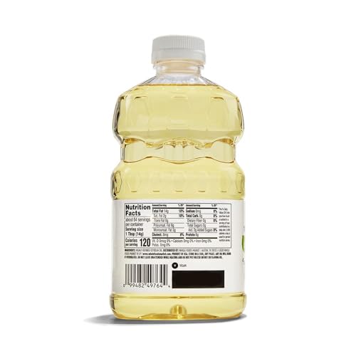365 by Whole Foods Market USA-sourced soybeans oil bottle for versatile cooking.