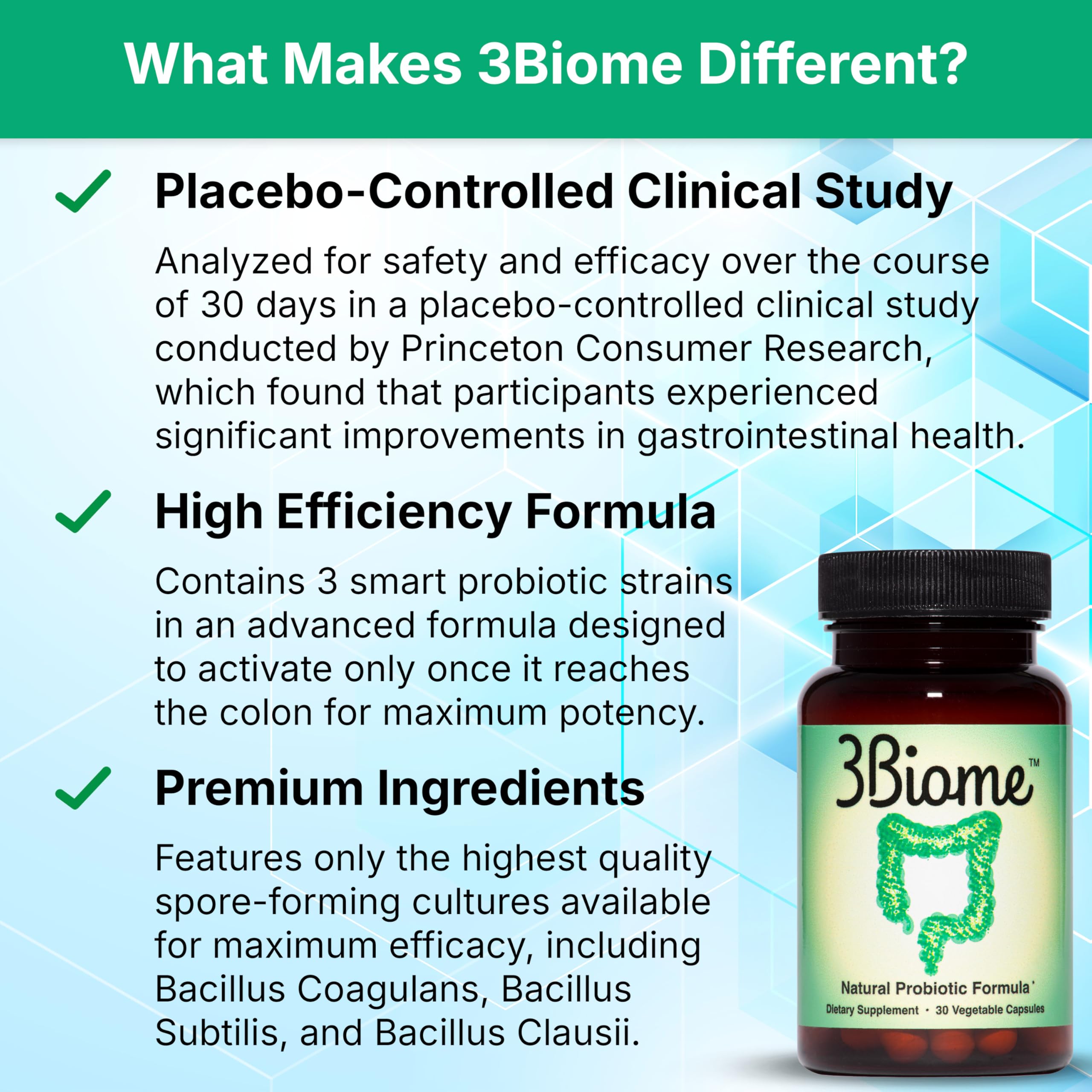 3Biome bottle being poured for easy daily use.