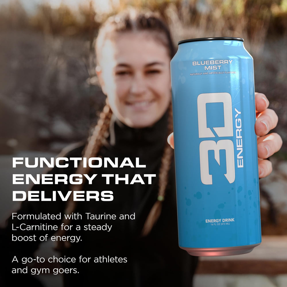 3D Energy Blueberry Mist can, low-calorie refreshment