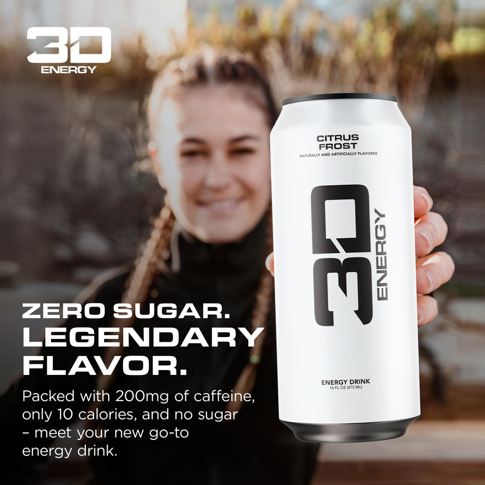 3D Energy Citrus Frost ingredients highlight taurine and L-carnitine support
