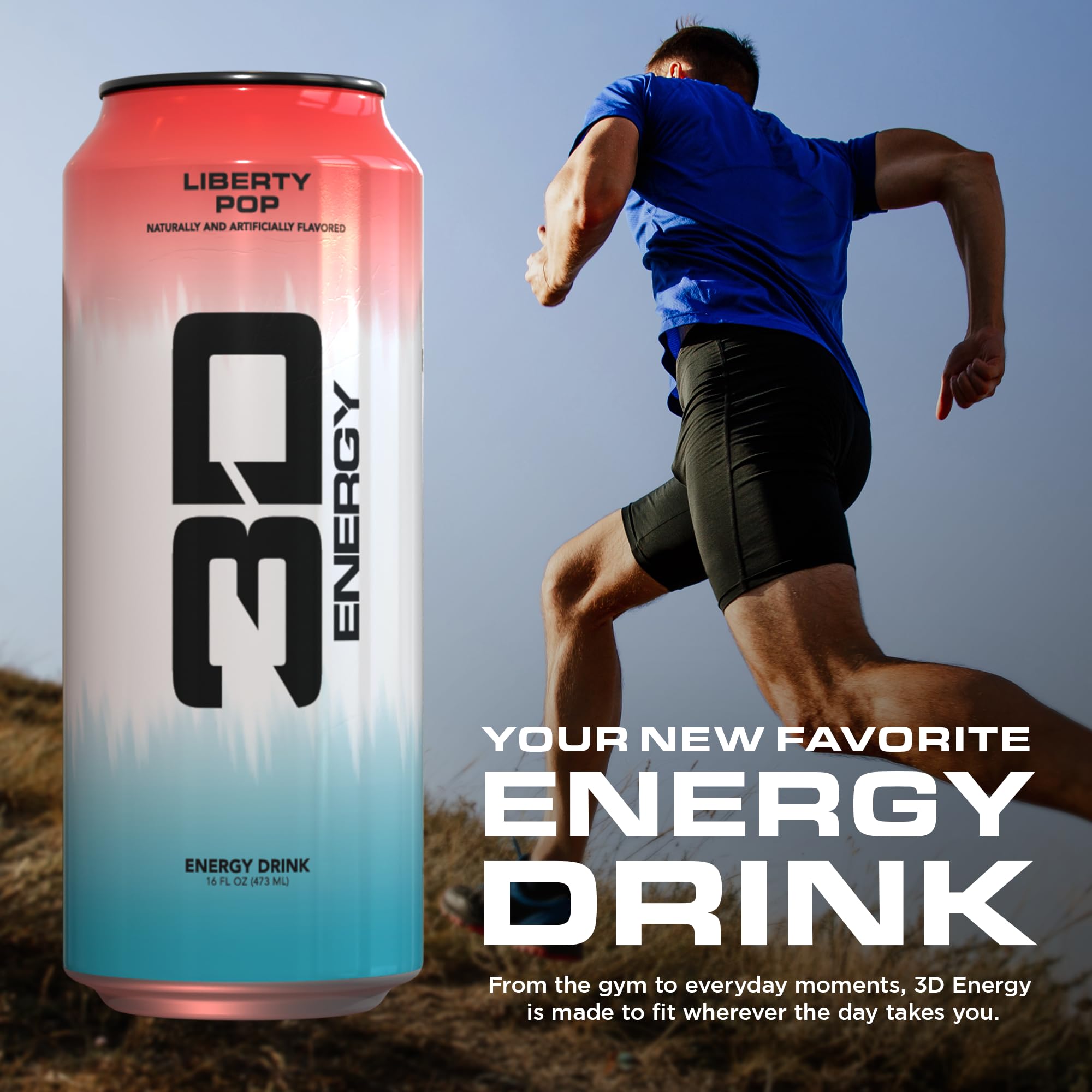 3D Liberty Pop close-up reveals the lightly carbonated finish and refreshing mouthfeel.