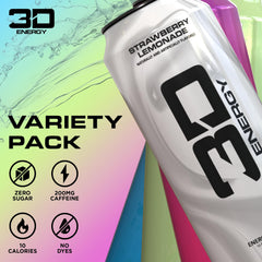 3D Energy Strawberry Lemonade can in hand, supports study sessions