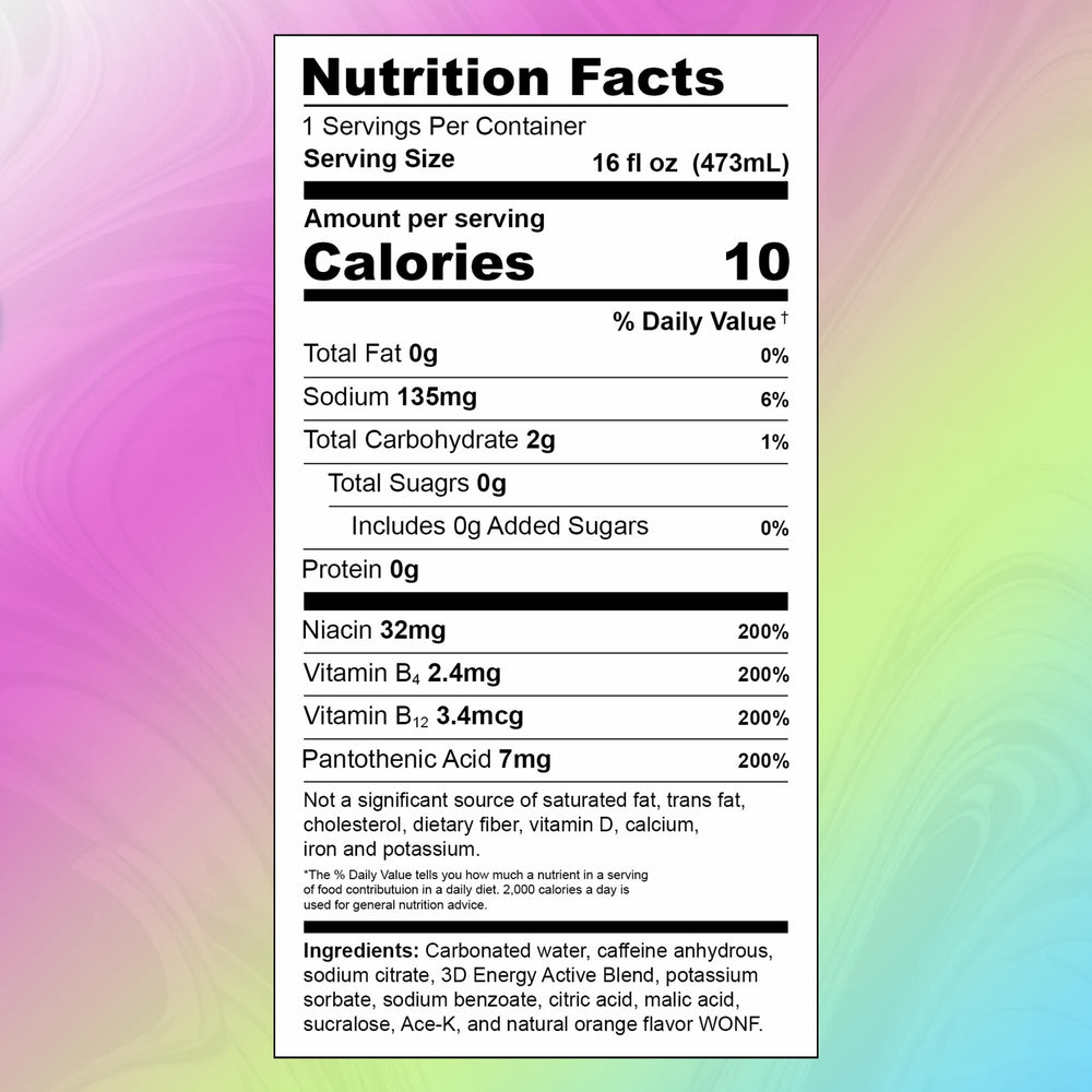 3D Energy Watermelon Grape can close-up, boosts gym focus