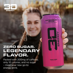 3D Energy Watermelon Grape pour captures refreshing, lightly carbonated flavor