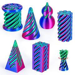 3Dgenius spiral cone fidget smooth cylinder boosts focus and calm at the desk