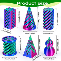 3Dgenius spiral cone fidget smooth cylinder two supports tactile concentration during study