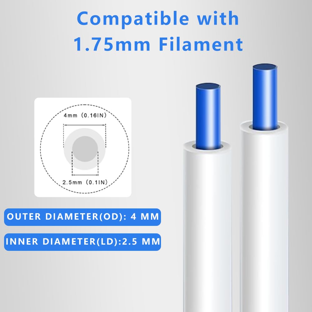 3DMkspaceu PTFE tube setup showing compatibility with Bambu Lab printers.