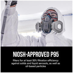 3M 5000-Series respirator compatibility ensures secure attachment with standard retainer.