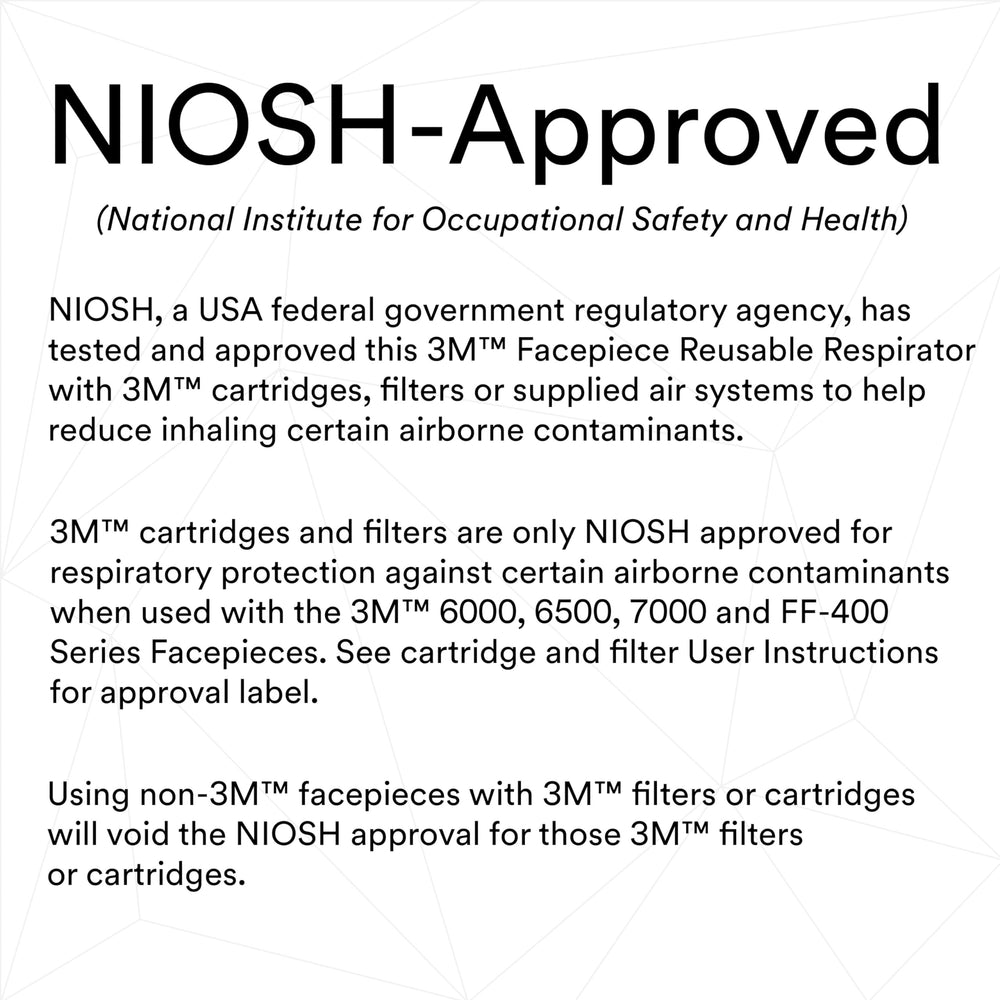 3M 6000 series cartridges with swept-back design