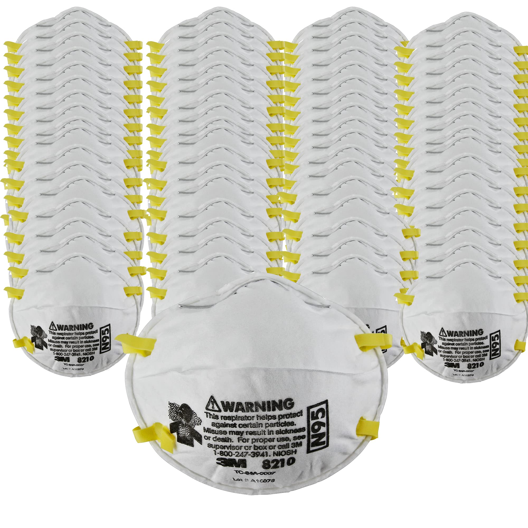 3M 8210 respirator noseclip for a secure seal and reduced eyewear fogging