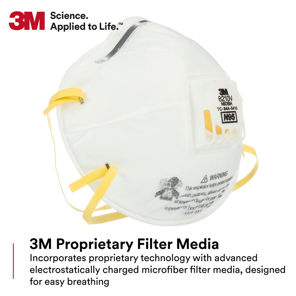3M 8210V adjustable nose clip closeup for a secure seal.