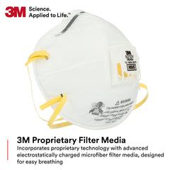 3M 8210V adjustable nose clip closeup for a secure seal.