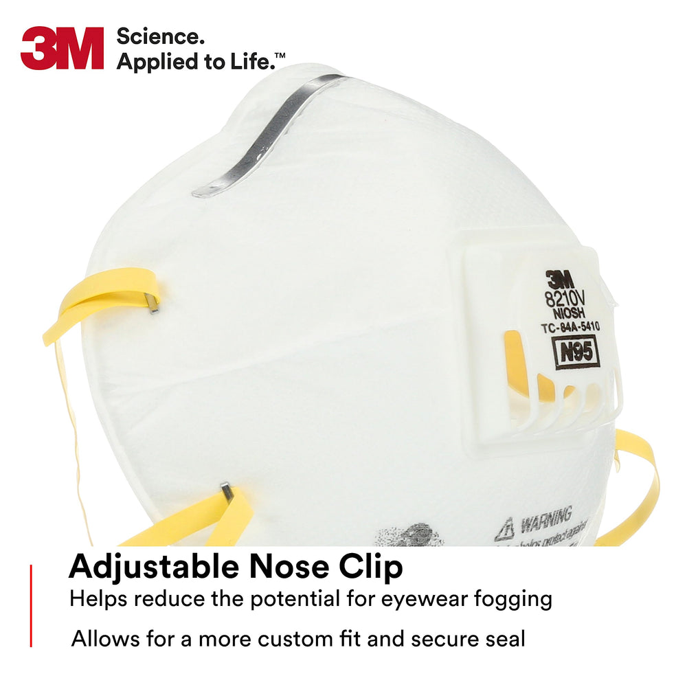 3M 8210V two-strap design ensuring a secure fit.