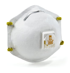 Close-up of 3M 8511 respirator valve highlighting Cool Flow for cooler wear