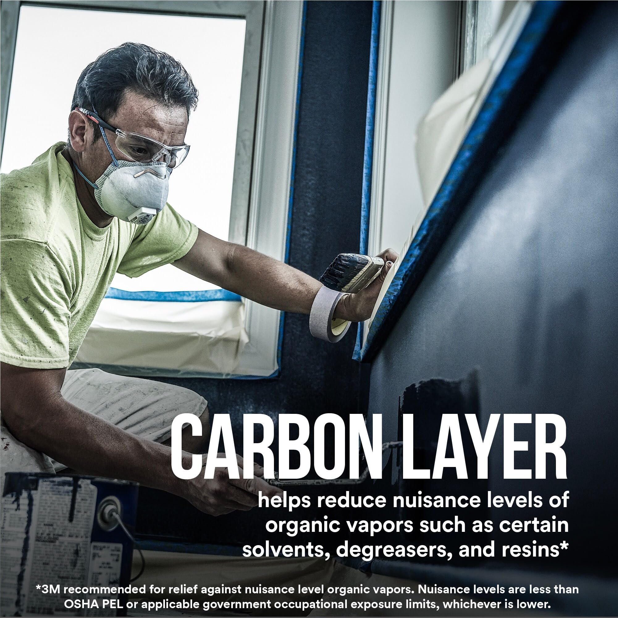 3M 8577 P95 filtration helps protect against many aerosols