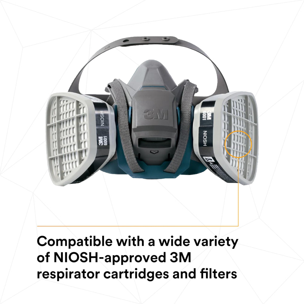 3M Adjustable head harness provides secure, comfortable fit across users.
