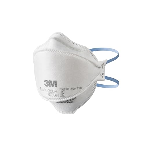3M Aura 9205+ filter media closeup highlights high filtration efficiency and low breathing resistance.