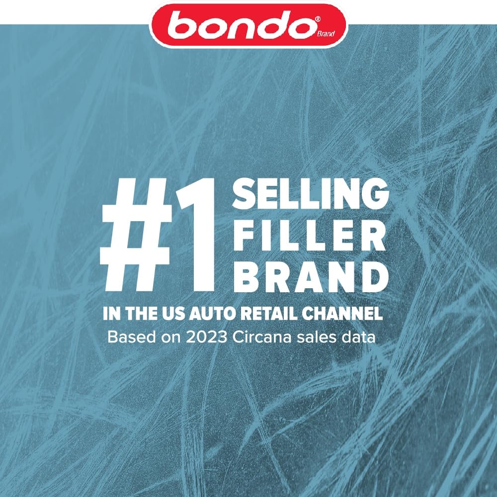 3M Bondo-Hair works with fiberglass, metal, and wood surfaces.