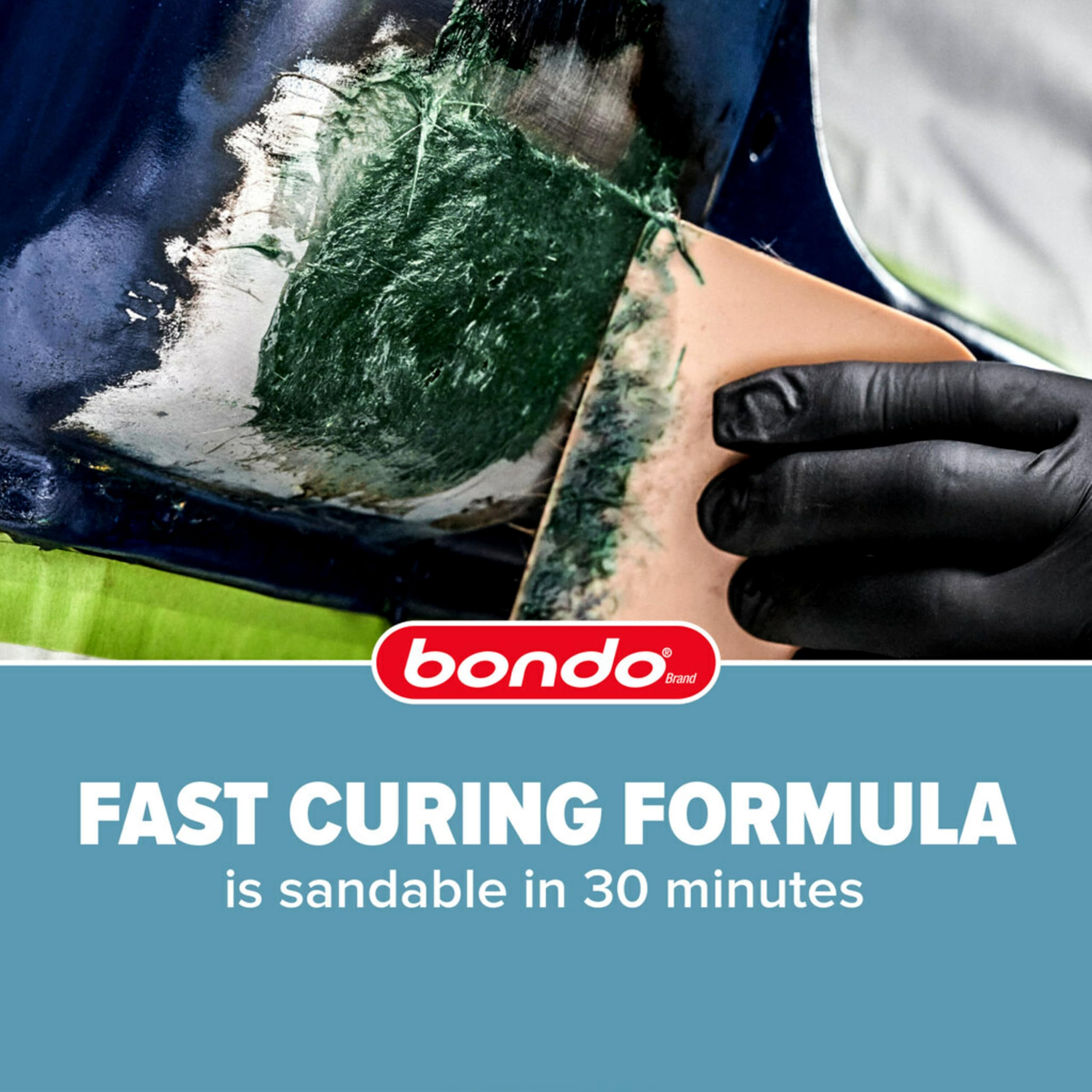 3M Bondo-Hair Red Cream Hardener included for curing.