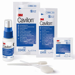 3M Cavilon barrier film wipe application highlights soothing cleansing with Aloe Vera and Vitamin E.