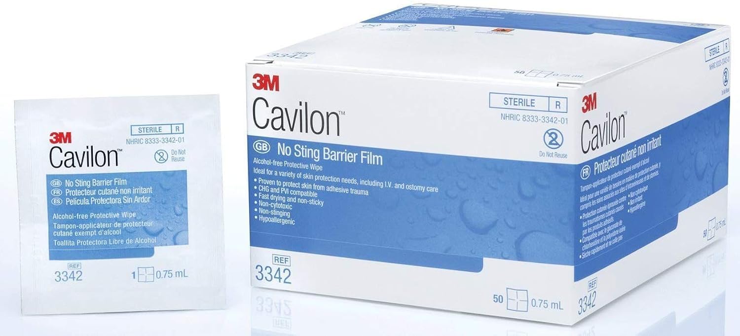 3M Cavilon 1.0 ml wipe in sterile box of 50, protects skin without alcohol or sting