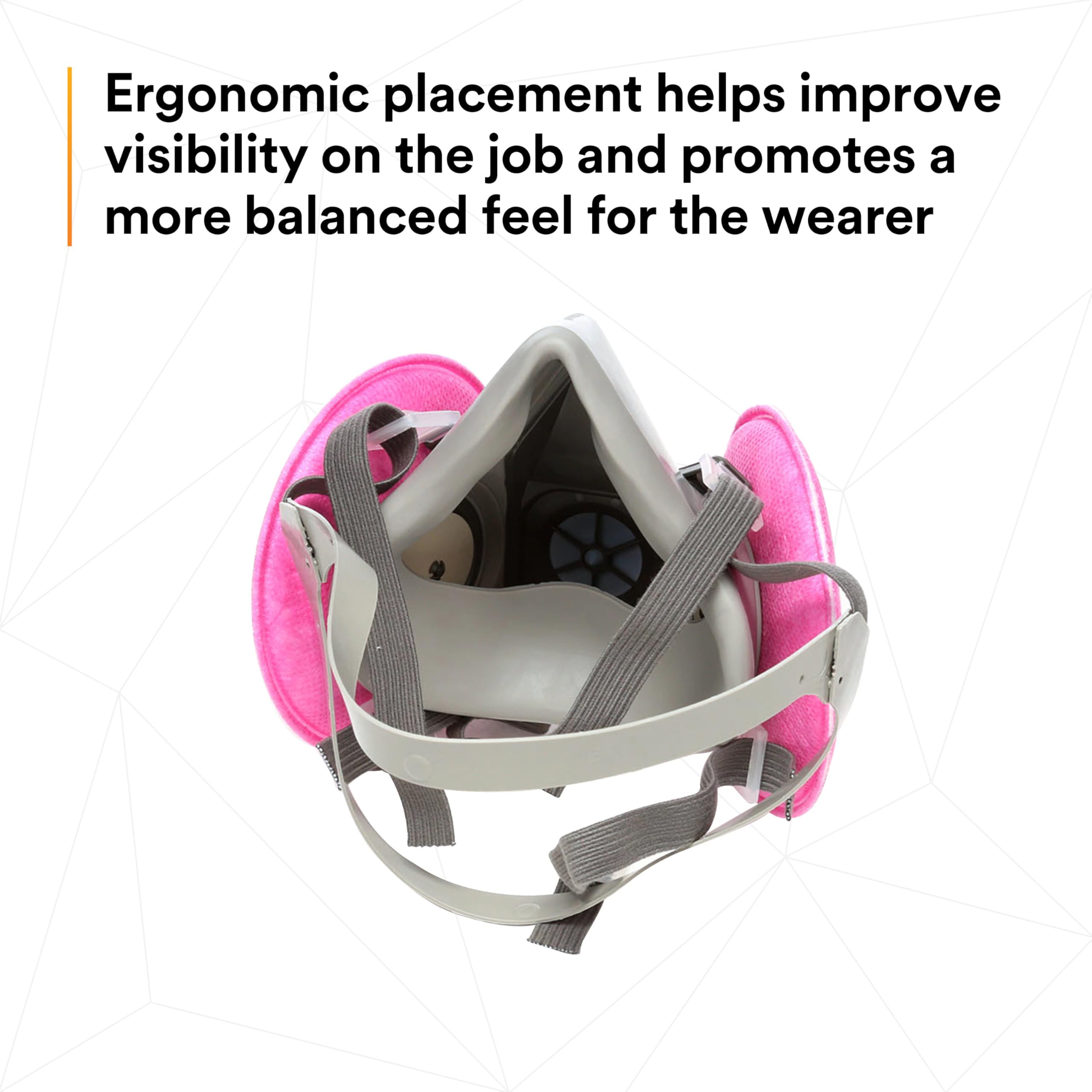Easy-to-adjust headstraps customize fit across sizes
