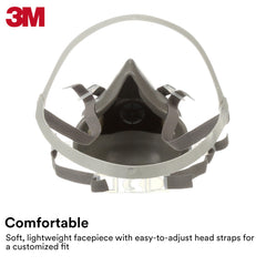 Adjustable head straps on the respirator for a custom fit