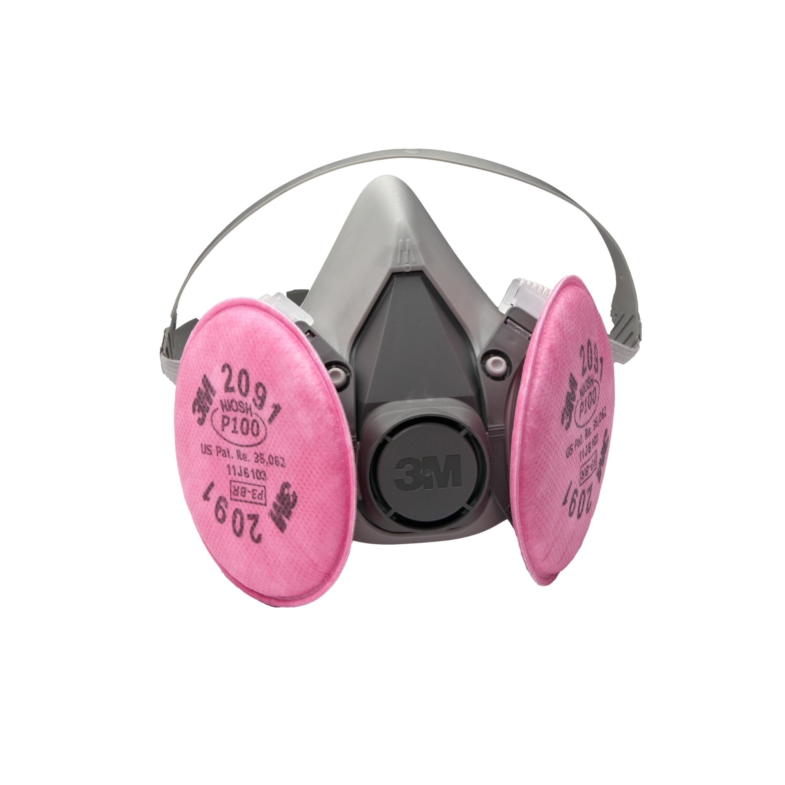 3M half facepiece respirator 6300 visual highlights compact, comfortable design for extended wear.