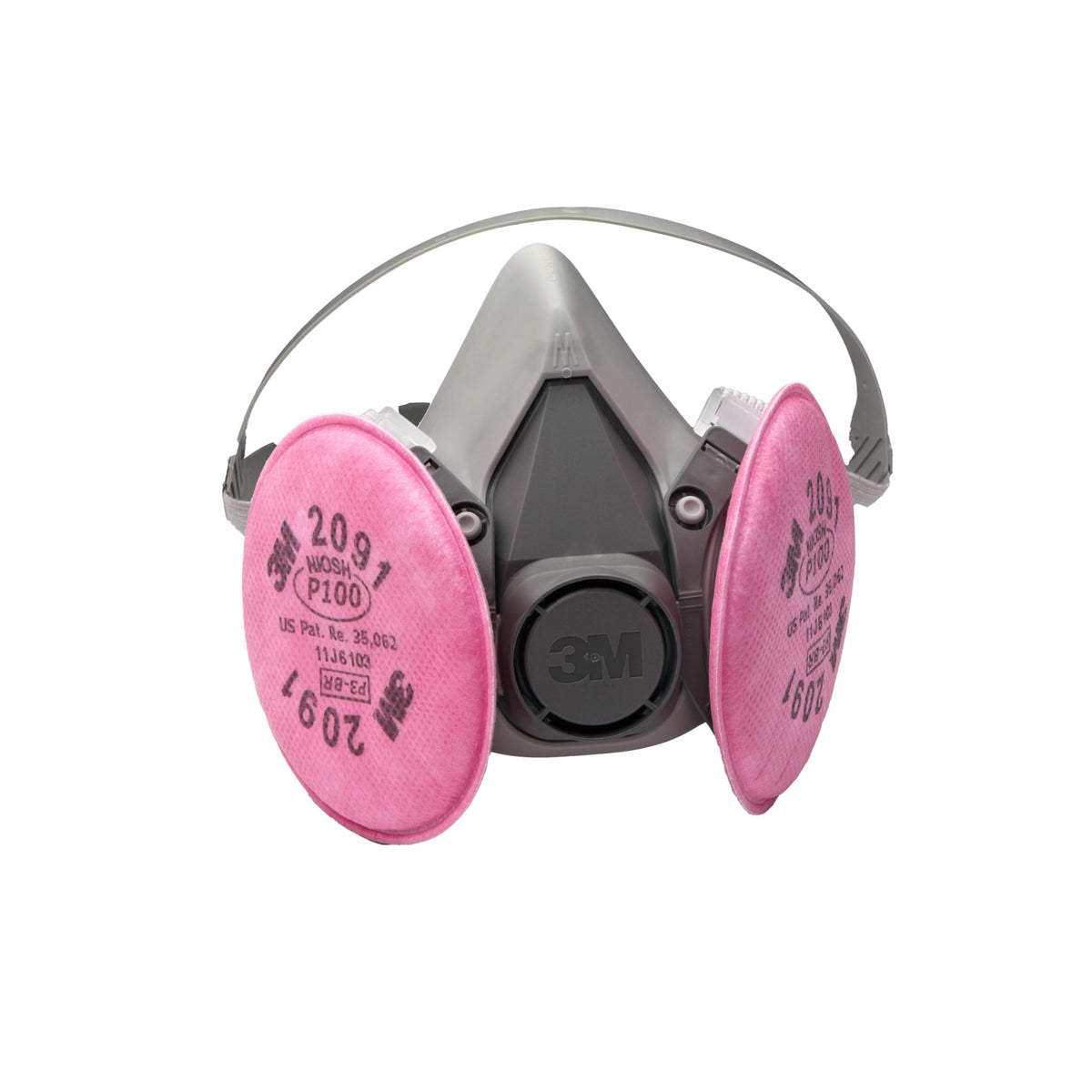 3M half facepiece respirator 6300 visual highlights compact, comfortable design for extended wear.