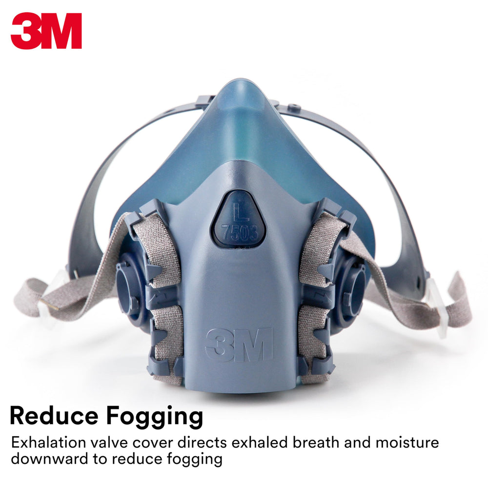 Integrated dropdown suspension enables quick donning on 3M respirator
