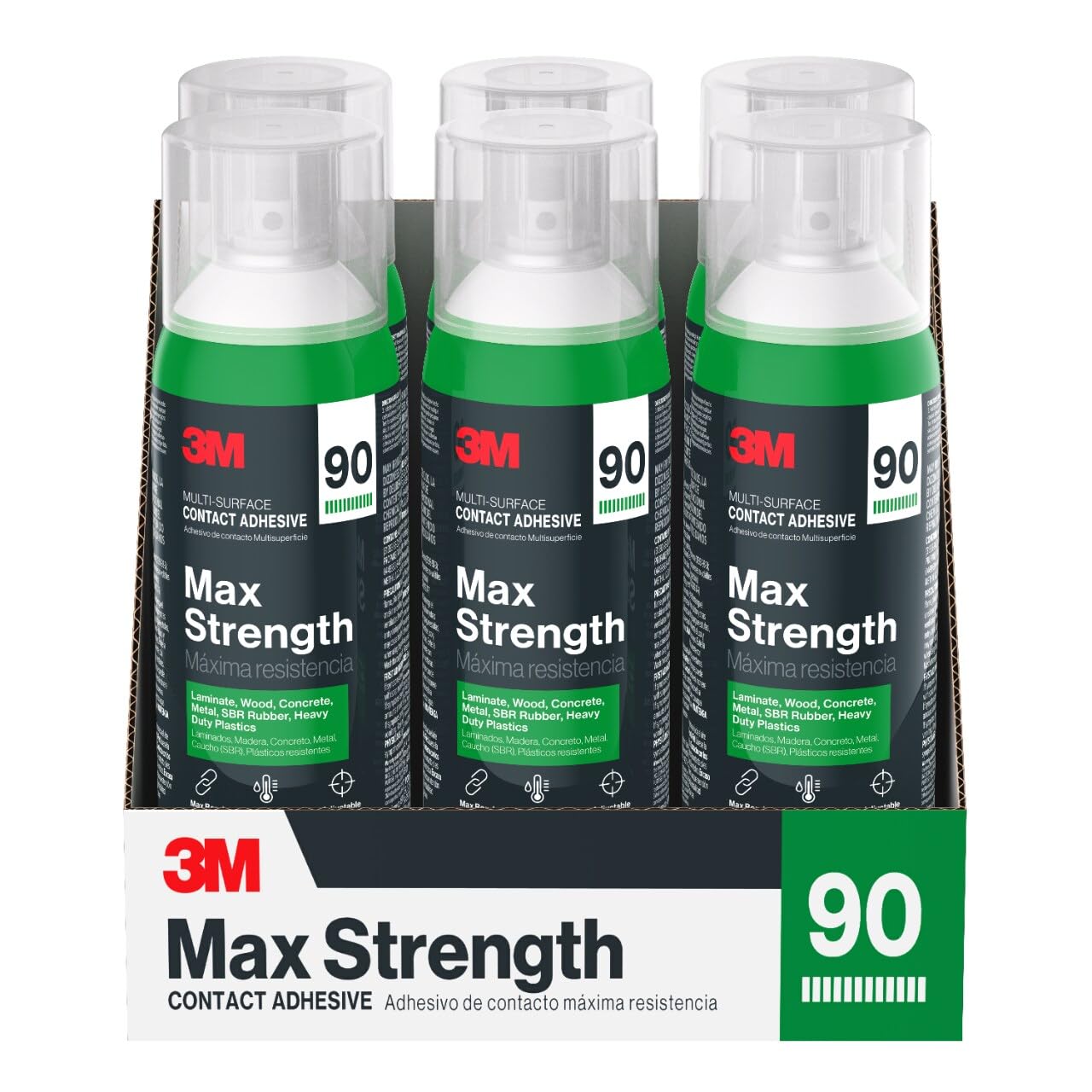 3M Max Strength 90 bonds concrete and plastics for durable repairs.