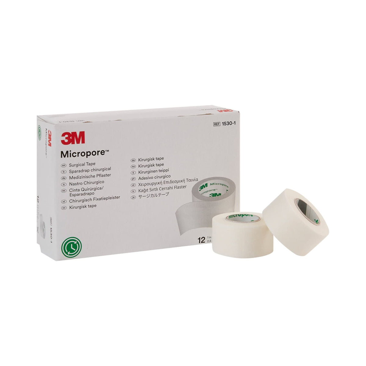 3M Micropore white tape on skin demonstrates gentle adhesion for sensitive use.