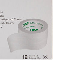 Tape applied on damp skin for secure placement in challenging conditions.