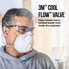 3M 9511 respirator side view showing adjustable noseclip for a secure seal