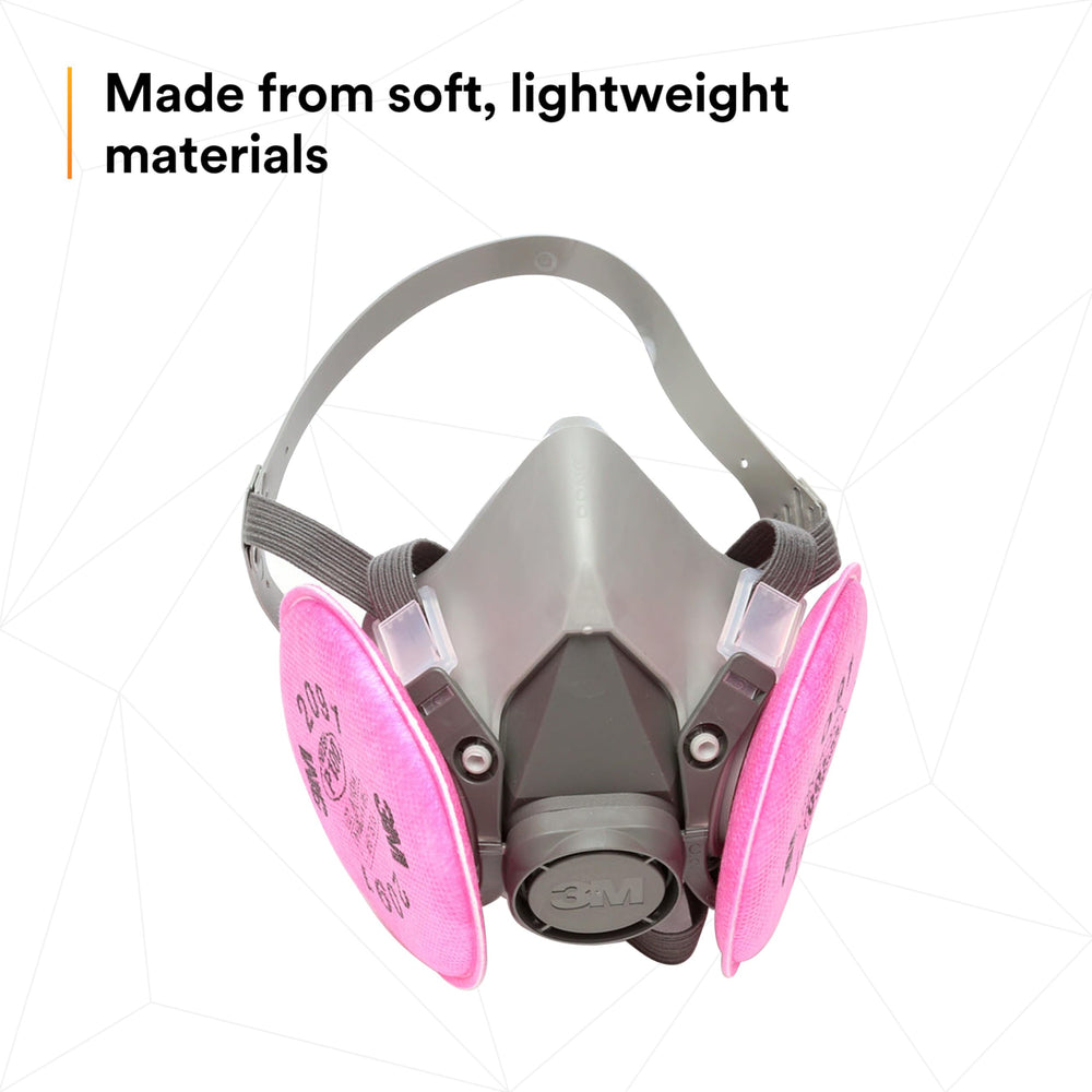 3M P100 filter 2091 close-up shows high-efficiency particulate protection.