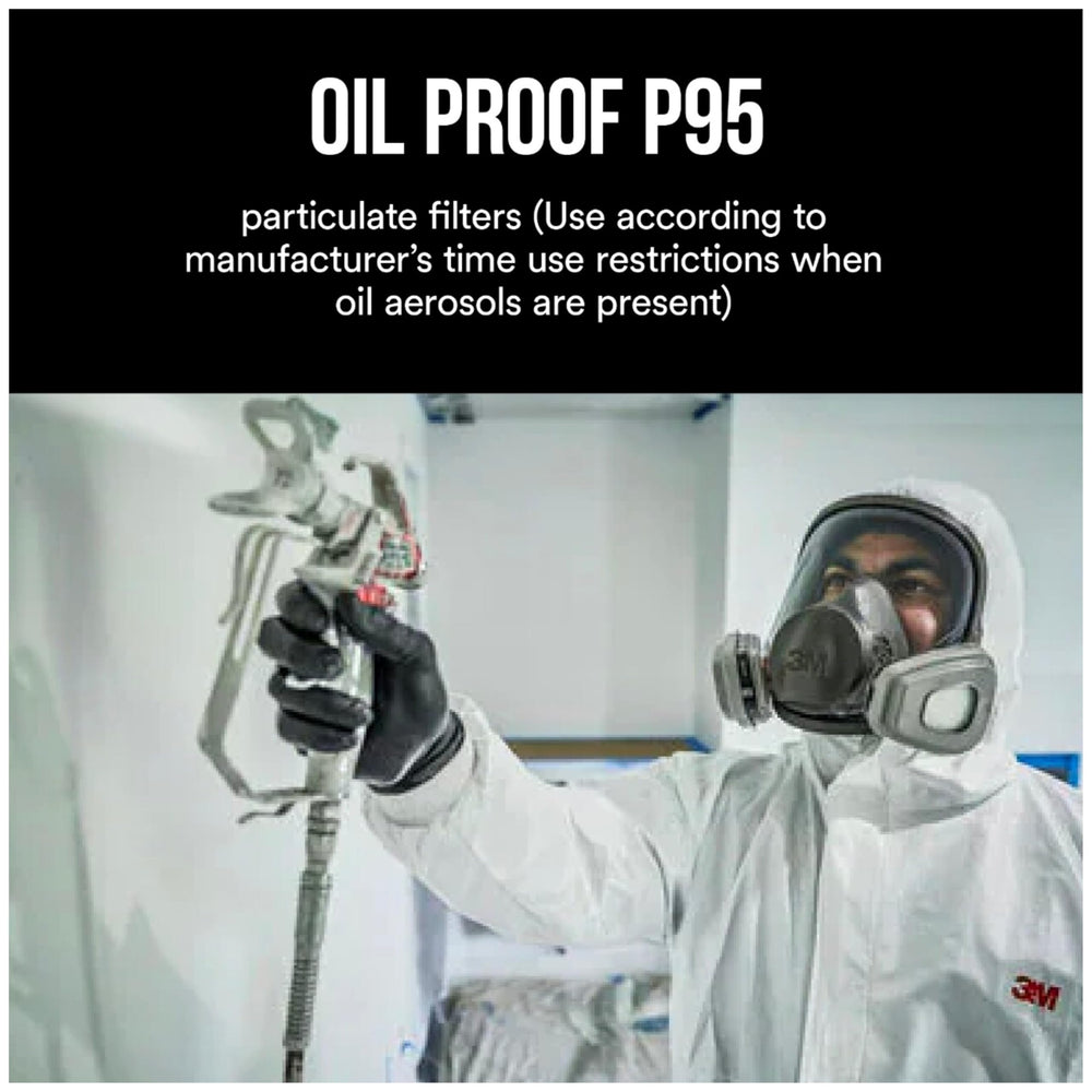3M P95 filter label detail highlights compatibility and usage.