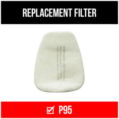 Five pairs of 3M P95 filters ready for quick replacement on-site.